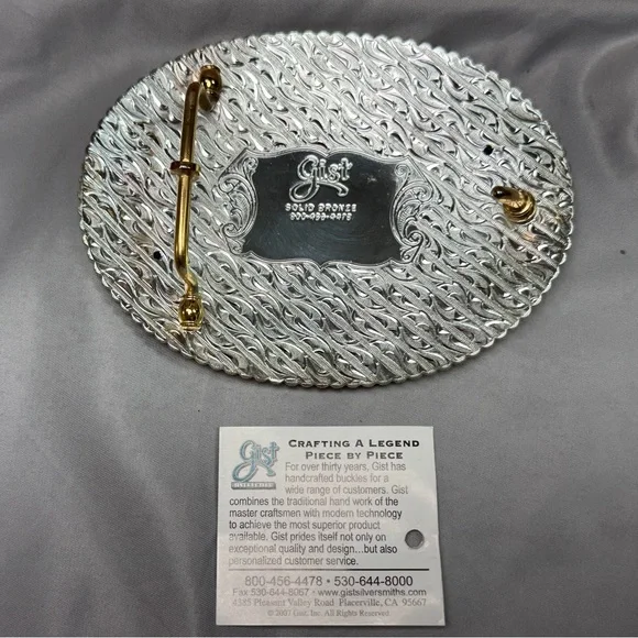 Gist Silversmiths NJQHA Champion Select All Around Belt Buckle 2008 NIB - Picture 5 of 12